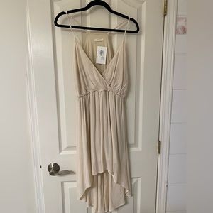 Cream high low dress
